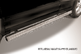 Защита порогов d76 труба Hyundai Santa Fe Classic (Таганрог)