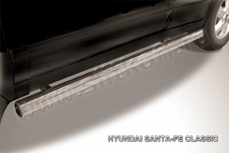 Защита порогов d76 труба Hyundai Santa Fe Classic (Таганрог) - фото 2 - id-p131411577