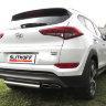 Защита заднего бампера d57 короткая  Hyundai Tucson 4WD (2015), фото 4