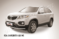 Защита переднего бампера d57 радиусная KIA Sorento (2010)