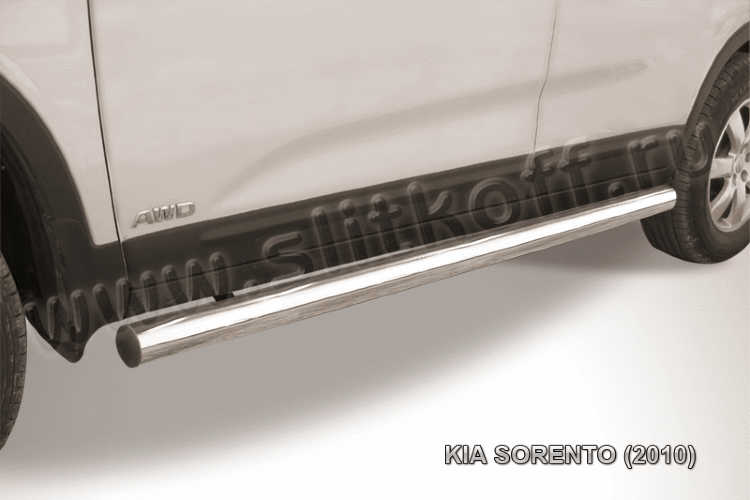 Защита порогов d76 труба KIA Sorento (2010) - фото 2 - id-p131411648