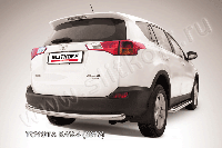 Защита заднего бампера d57 радиусная Toyota RAV-4 (2013)
