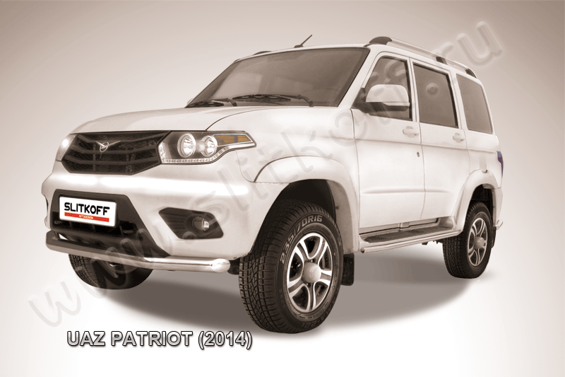 Защита переднего бампера d76 UAZ Patriot 2014