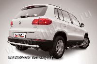 Защита заднего бампера d57 радиусная Volkswagen Tiguan (2011)