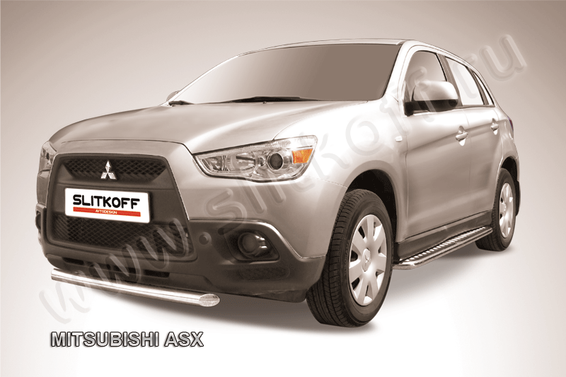 Защита переднего бампера d57 короткая Mitsubishi ASX