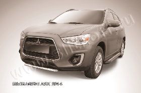Защита переднего бампера d57 короткая Mitsubishi ASX (2014)