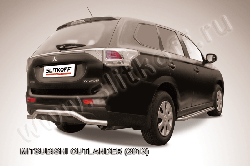 Защита заднего бампера d57 "волна"  Mitsubishi Outlander (2013)