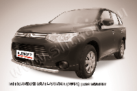 Защита порогов d42 с листом усиленная Mitsubishi Outlander (2014)