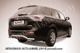 Защита заднего бампера d57 "волна"  Mitsubishi Outlander (2014)