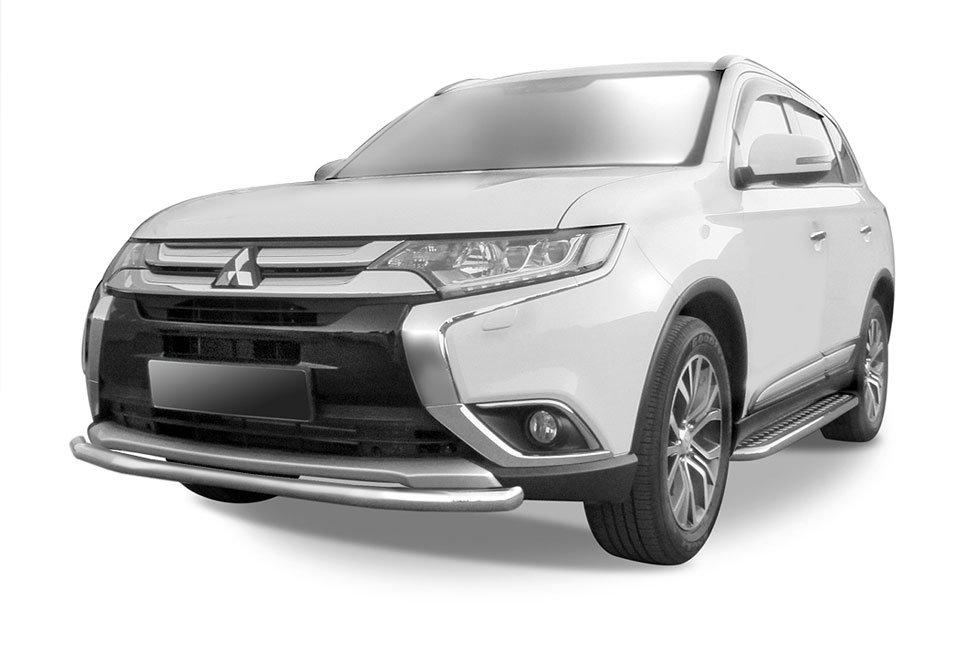 Защита переднего бампера d57 Mitsubishi Outlander (2015)