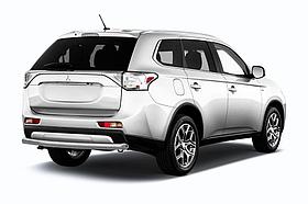 Защита заднего бампера d57  короткая Mitsubishi Outlander (2015)