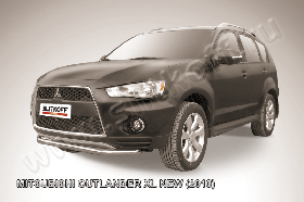 Защита переднего бампера d57 Mitsubishi Outlander XL (рестайлинг 2010)