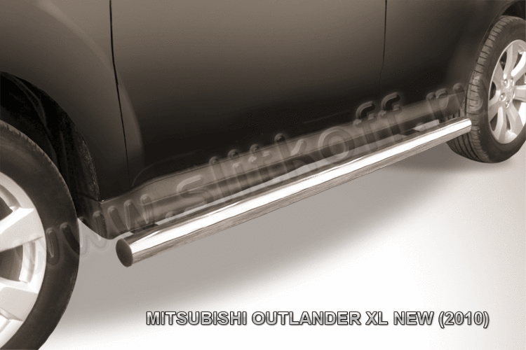 Защита порогов d76 труба Mitsubishi Outlander XL (рестайлинг 2010) - фото 2 - id-p131411888