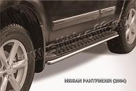 Защита штатного порога d42 Nissan Pathfinder R51
