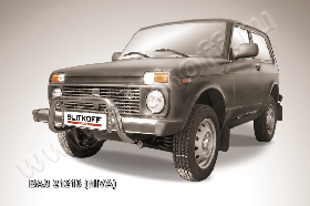 Кенгурятник d57 низкий Lada 4x4 (ВАЗ 21213 NIVA 3-дверная)