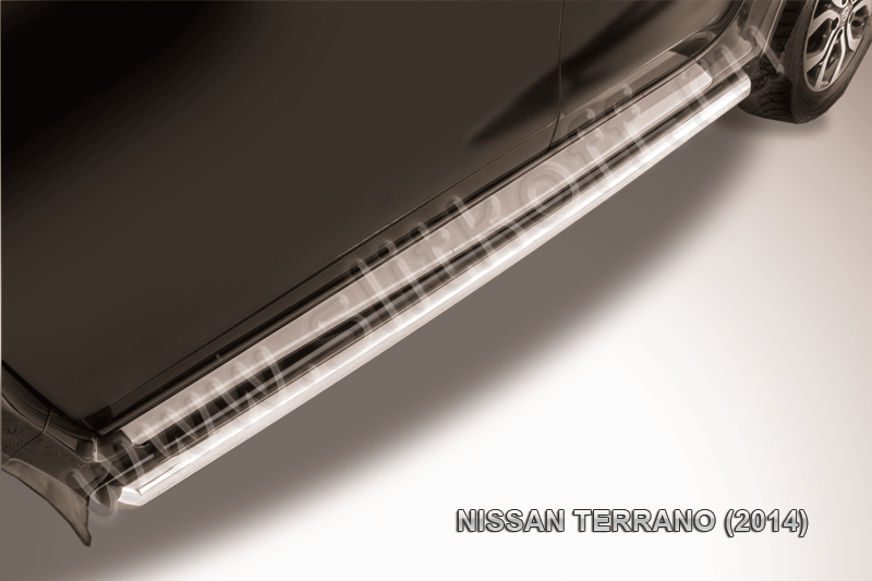 Защита порогов d57 труба Nissan Terrano (2014) - фото 1 - id-p131412064