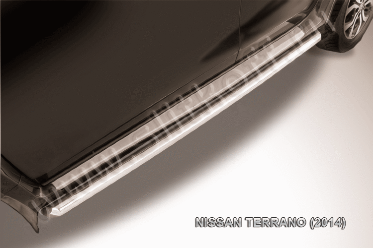 Защита порогов d57 труба Nissan Terrano (2014) - фото 2 - id-p131412064
