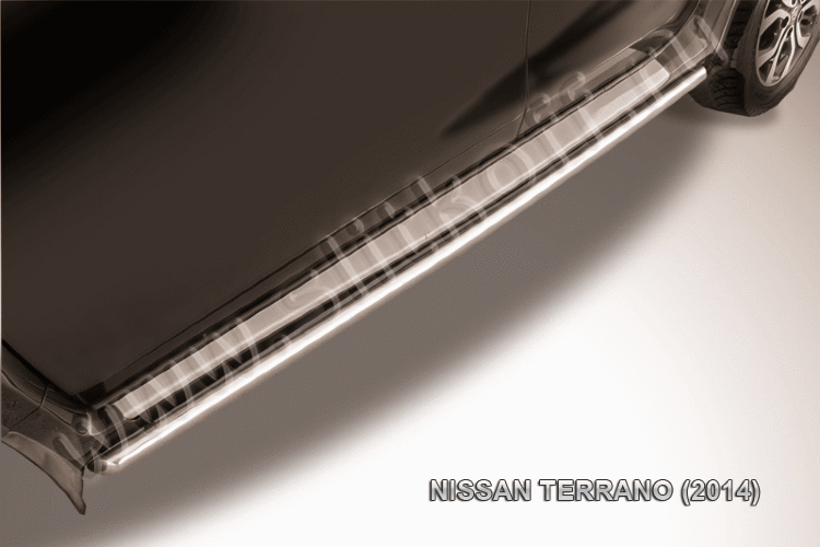 Защита порогов d42 труба Nissan Terrano (2014) - фото 2 - id-p131412065