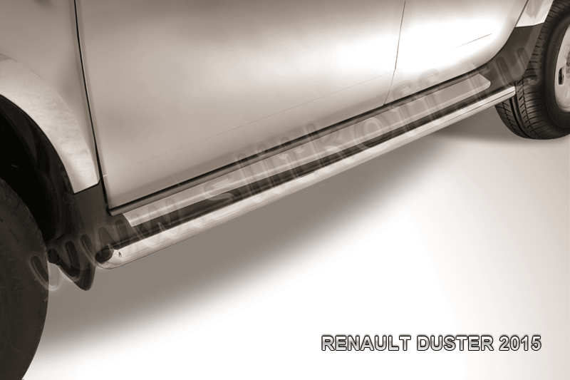 Защита порогов d42 труба Renault Duster (2015) - фото 1 - id-p131412142