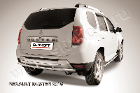 Защита заднего бампера d42+d42 двойная Renault Duster (2015)