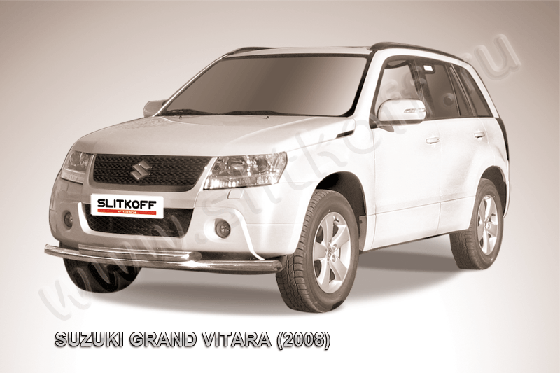 Защита переднего бампера d57+d57 двойная Suzuki Grand Vitara (2008) - фото 1 - id-p131412187