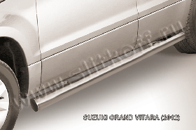 Защита порогов d76 труба Suzuki Grand Vitara  (2012)