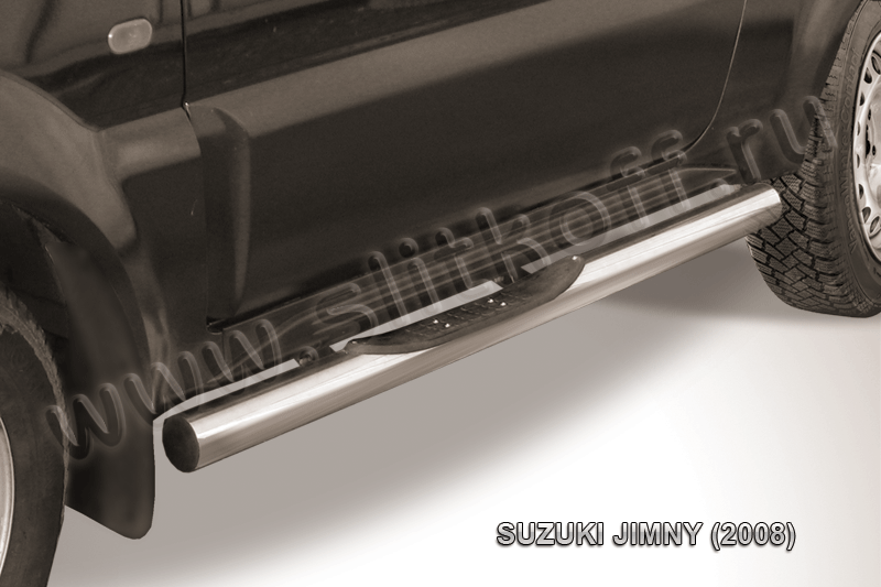 Защита порогов d76 с проступями Suzuki Jimny