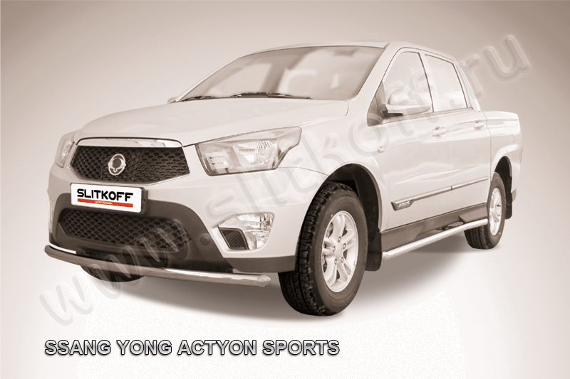 Защита переднего бампера d57 SsangYong ACTYON SPORT (2013)