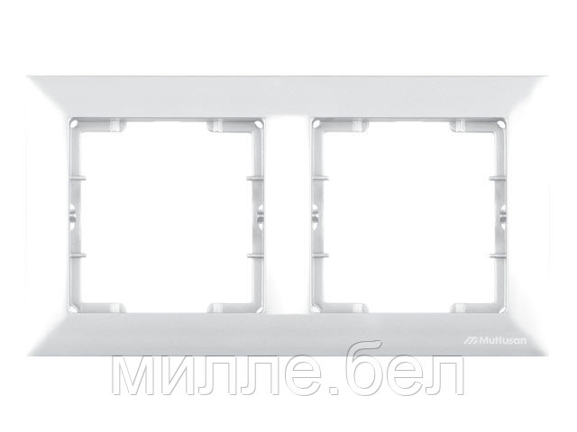 Рамка 2-ая горизонтальная белая, DARIA, MUTLUSAN