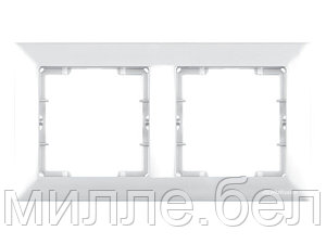 Рамка 2-ая горизонтальная белая, DARIA, MUTLUSAN
