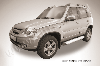 Пороги алюминиевые "Optima Silver" на Chevrolet Niva (Bertone), фото 2