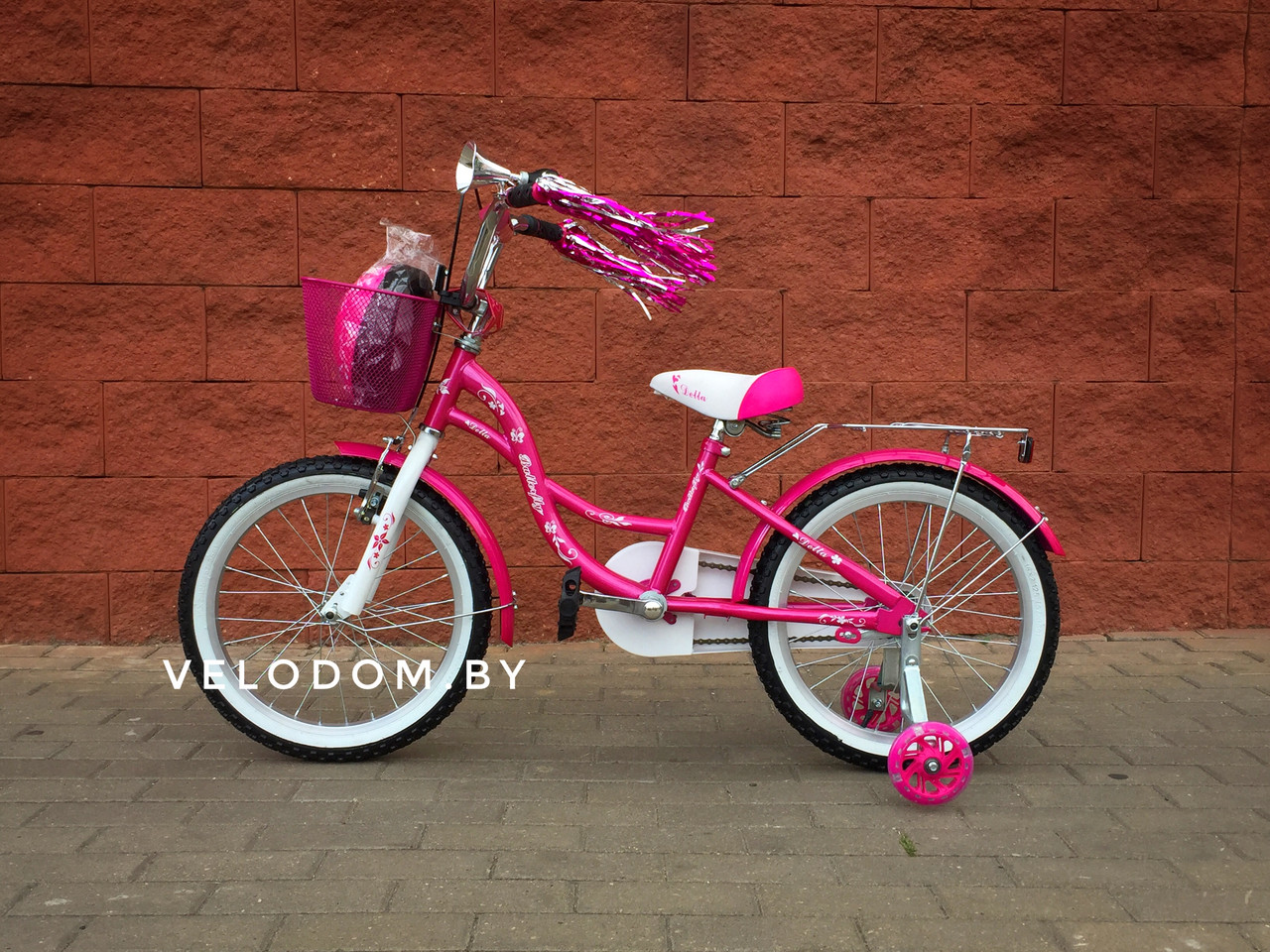 Велосипед детский DELTA Butterfly 18 розовый/белый