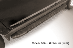 Пороги алюминиевые "Optima Black" на Great Wall Hover H3 (2014)