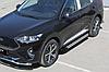 Пороги алюминиевые "Luxe Black" 1800 черные Haval F7 / Haval F7x, фото 2