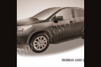 Пороги алюминиевые "Optima Black" Honda CR-V (2012) 2L - фото 5 - id-p131425232