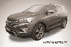 Пороги алюминиевые "Optima Black" на Hyundai Grand Santa Fe (2014), фото 2