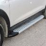 Пороги алюминиевые Standart Silver 1700 серебристые на Hyundai Tucson (2018) - фото 4 - id-p131425266