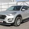 Пороги алюминиевые "Luxe Black" 1700 черные Hyundai Tucson (2018) Turbo, фото 5