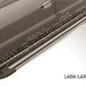 Пороги алюминиевые "Luxe Black" Lada Largus - фото 4 - id-p131425313