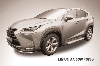 Пороги алюминиевые "Optima Silver" Lexus NX 300h (2014), фото 2