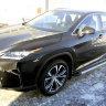 Пороги алюминиевые Standart Silver 1800 серебристые Lexus RX-350 (2015), фото 5