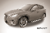 Пороги алюминиевые "Luxe Black" 1700 черные Mazda CX5 (2014), фото 2