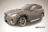 Пороги алюминиевые "Luxe Silver" 1700 серебристые Mazda CX5 (2014), фото 2