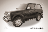 Пороги алюминиевые "Luxe Black" на Lada 4x4 (ВАЗ 21213 NIVA), фото 2