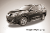 Пороги алюминиевые "Luxe Black" Nissan X-TRAIL (2015), фото 2