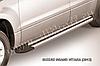 Пороги алюминиевые "Luxe Silver" 1700 серебристые Suzuki Grand Vitara (2012), фото 2