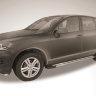 Пороги алюминиевые "Luxe Black" 2000 черные Volkswagen Touareg (2013), фото 5