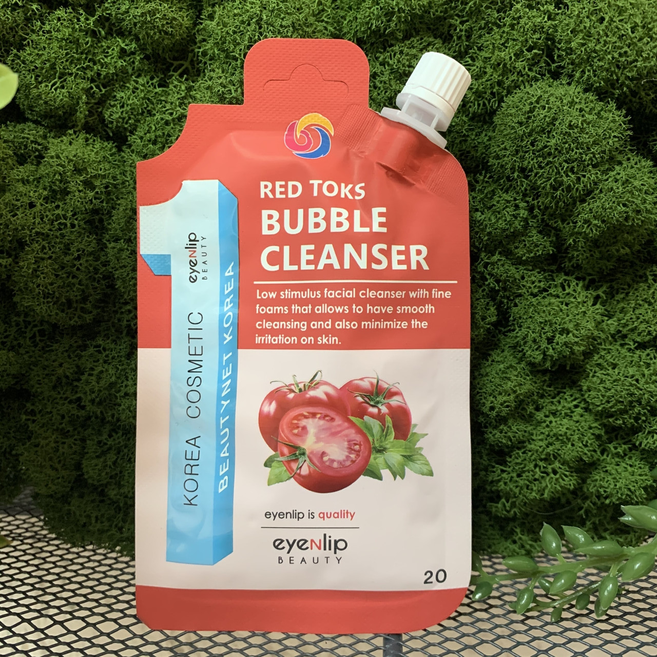 Пенка для умывания пузырьковая с керамидами EYENLIP Ceramide Red Toks Bubble Cleanser, 20 гр