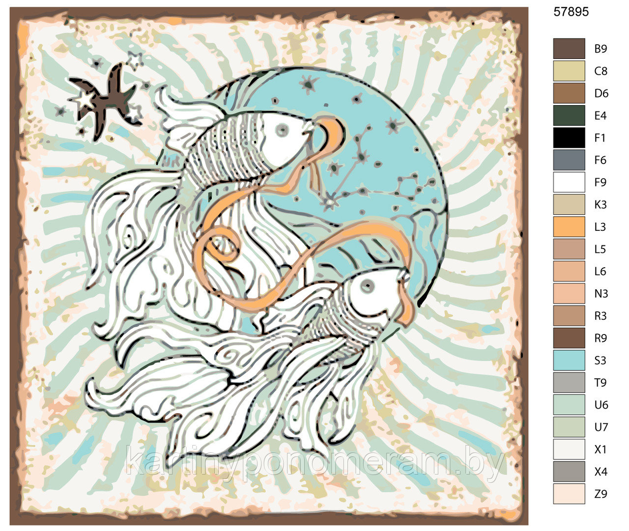 Картина по номерам, 40 x 40, KTMK-57895