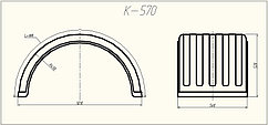 Крыло пластик К570